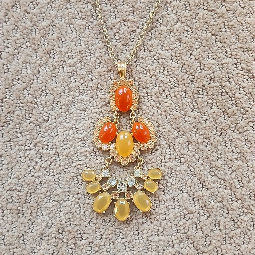 JCrew vintage long stone necklace